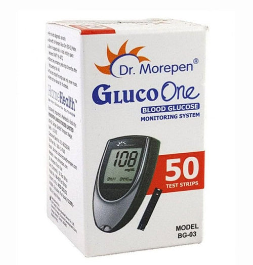 Dr. Morepen BG-03 Blood Glucose Test Strips 50 Count Accurate Diabetes Monitoring