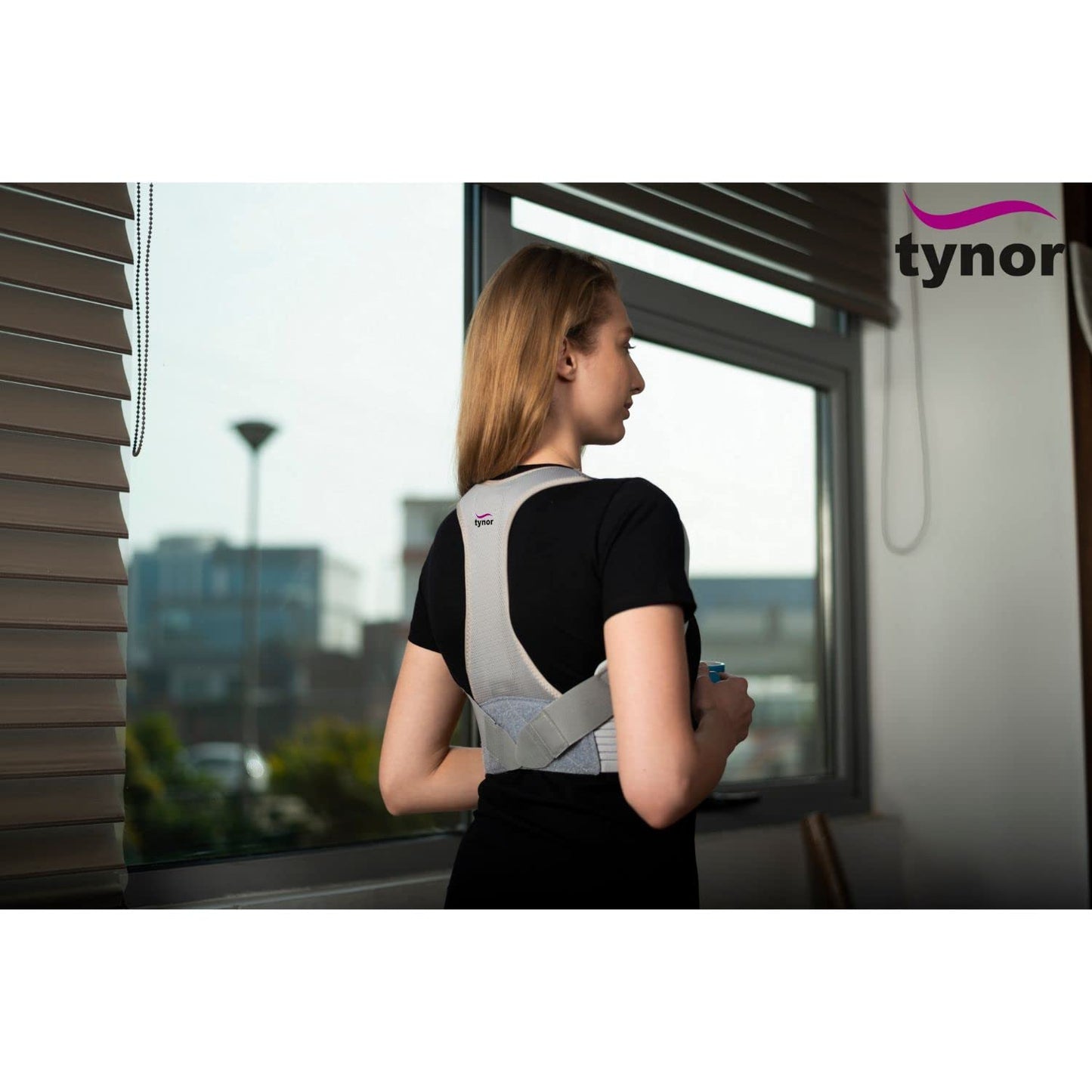 Tynor Posture Corrector for Men Women, Adjustable Back Support Belt, Comfortable Wear